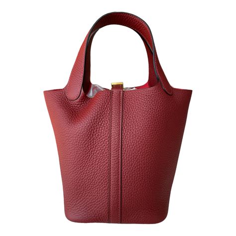 hermes rouge h picotin|hermes picotin 18 with strap.